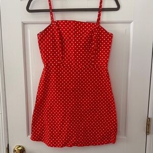 Urban Outfitters Red Polka Dot Mini Dress